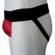 Cueca Jockstrap Bicolor Preto/Vermelho com Bojo Transparente Cuecas SexLord Underwear