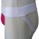 Cueca Jockstrap Bicolor Branco/Rosa com Bojo Transparente Cuecas SexLord Underwear
