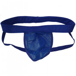 Cueca Jockstrap Bojo Frontal Plus Tule Transparente Azul Cuecas SexLord Underwear
