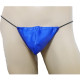 Cueca Fio Dental Tapa Sexo com Elástico Roliço em Tecido Cirre Azul Ajustável e Confortável Cuecas SexLord Underwear