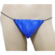 Cueca Fio Dental Tapa Sexo com Elástico Roliço em Tecido Cirre Azul Ajustável e Confortável Cuecas SexLord Underwear