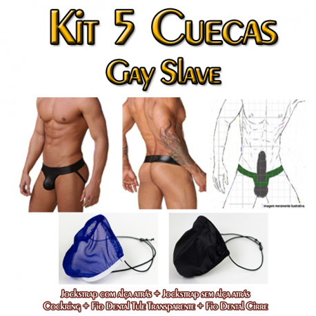 Kit 5 Cuecas Slave Gay Submisso Cuecas Sexlord Underwear