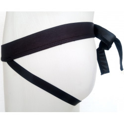 Cueca Jockstrap com Amarras e Alça de Sustentação Atrás em Tecido Cirre Preto Respirável Cuecas SexLord Underwear