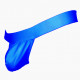 Cueca Jock Suporte Atlético Sem Alça de Sustentação Atrás em Tecido Cirre Azul Royal Respirável Cuecas SexLord Underwear