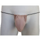 Cueca Fio Dental Tapa Sexo na Cor Nude com Elástico Roliço Ajustável Cuecas SexLord Underwear