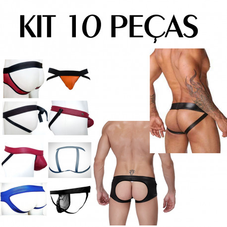 Kit 10 Cuecas Jockstrap Suporte Atlético Cuecas Sexlord Underwear