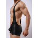 Cueca Boxer com Bojo Anatômico de Sustentação Frontal e Suspensório Cirre Preto Respirável Cuecas SexLord Underwear